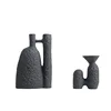 TingKe Wabi Sabi Style Ceramic Vase, H-Shaped Decoration, Home and Hotel, Creative Birthday Gift, Housewarming 5