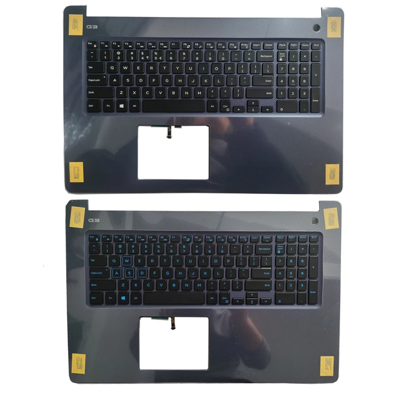Backlit us Teclado Russo para Dell Inspiron g3 173779 3799 5779 com Palmrest Case da Tampa Superior Novo
