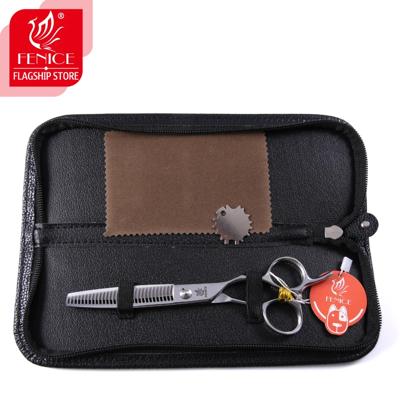 Fenice Professional Japan 440c 6.5/7.0 인치 애완견 손질 가위 가위 이빨 블레이드 가위 가위 속도 약 35%