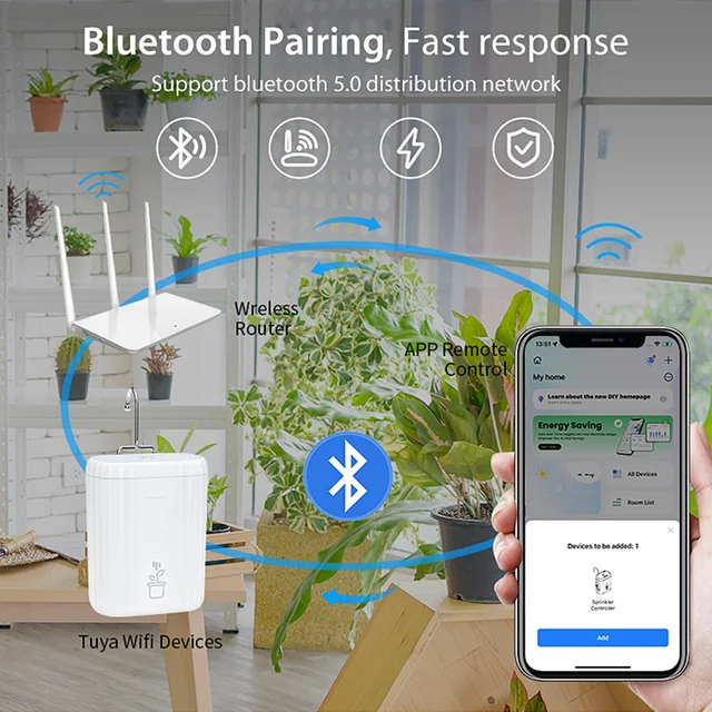 Tuya Wifi Automatic Watering Drip Irrigation System with App Control Plant Watering Time 3