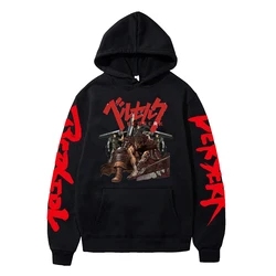 Berserk Anime Harajuku Fashion Graphic Hoodie - Unisex Black Long Sleeve Sweatshirt - S (2024)