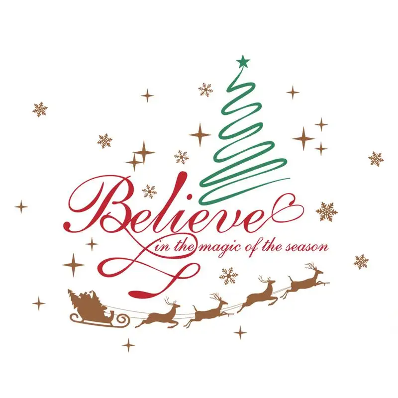 

Christmas Wall Stickers Removable Tree DIY Wall Stickers Art Vinyl Decal Home Window Decoration For Home School Hotel Shop