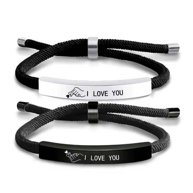 I Love You Finger Heart Couple Bracelet Set (2 PCS) 2