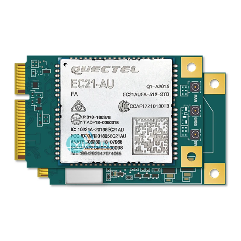 

Quectel EC21 EC21-AU LTE Cat1 мини-модуль pcie для латиноамериканской Австралии Новой Зеландии Тайваньского диапазона B1/B2/B3/B4/B5/B7/B8/B28/B40