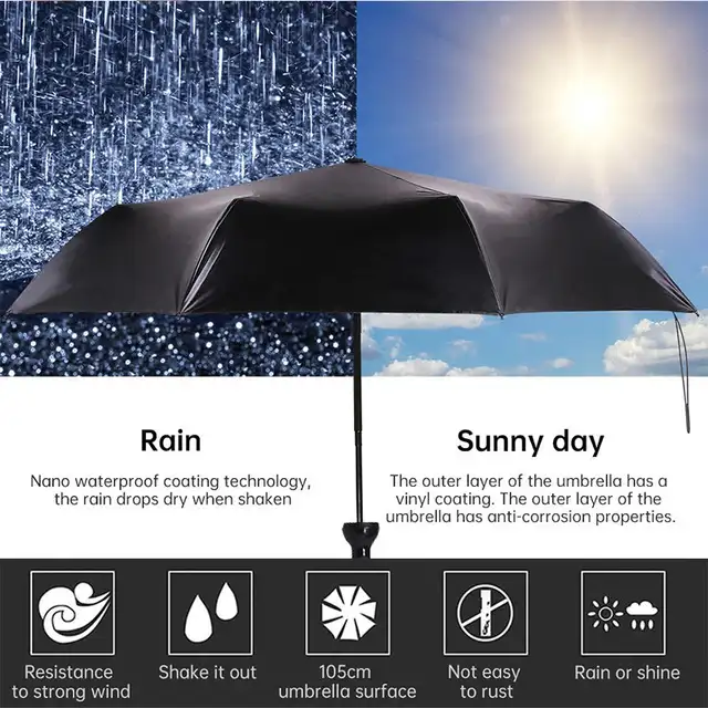 Kreatív Borosüveg Összecsukása Uv Esernyő Védelem Nap Spf50 Eső És Szélvédelem - Image 5