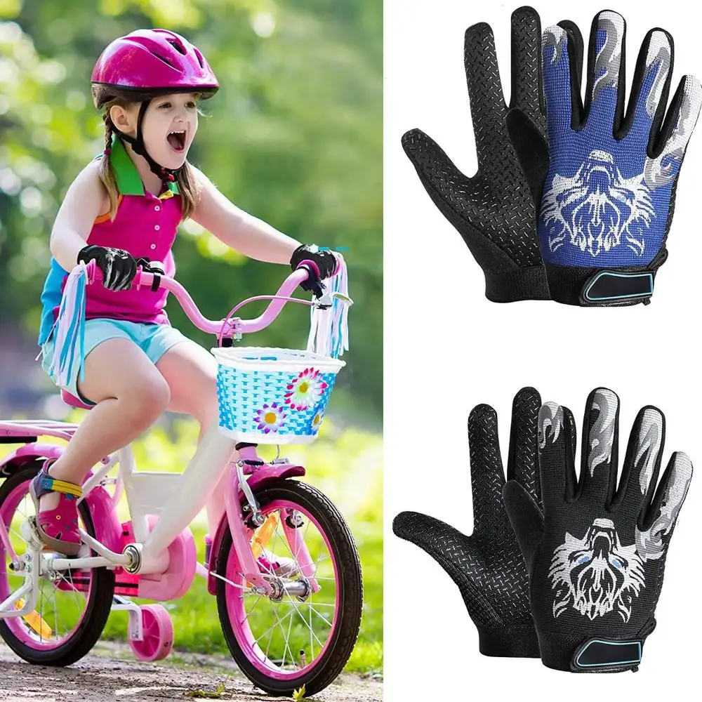Kids Cycling Gloves Winter Warm Full Finger Bike Gloves Children Non-Slip Breathable Sport for Riding Camping Climbing cycling gloves