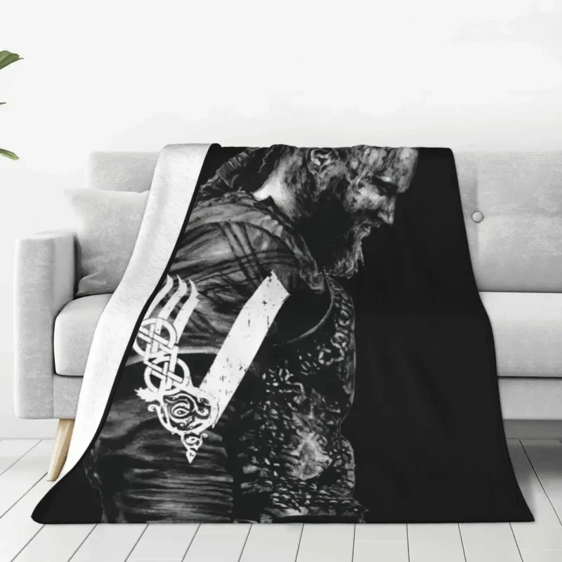 

Флисовое одеяло King Ragnar Lothbrok Vikings, покрывала для кровати, спальни, очень теплое покрывало