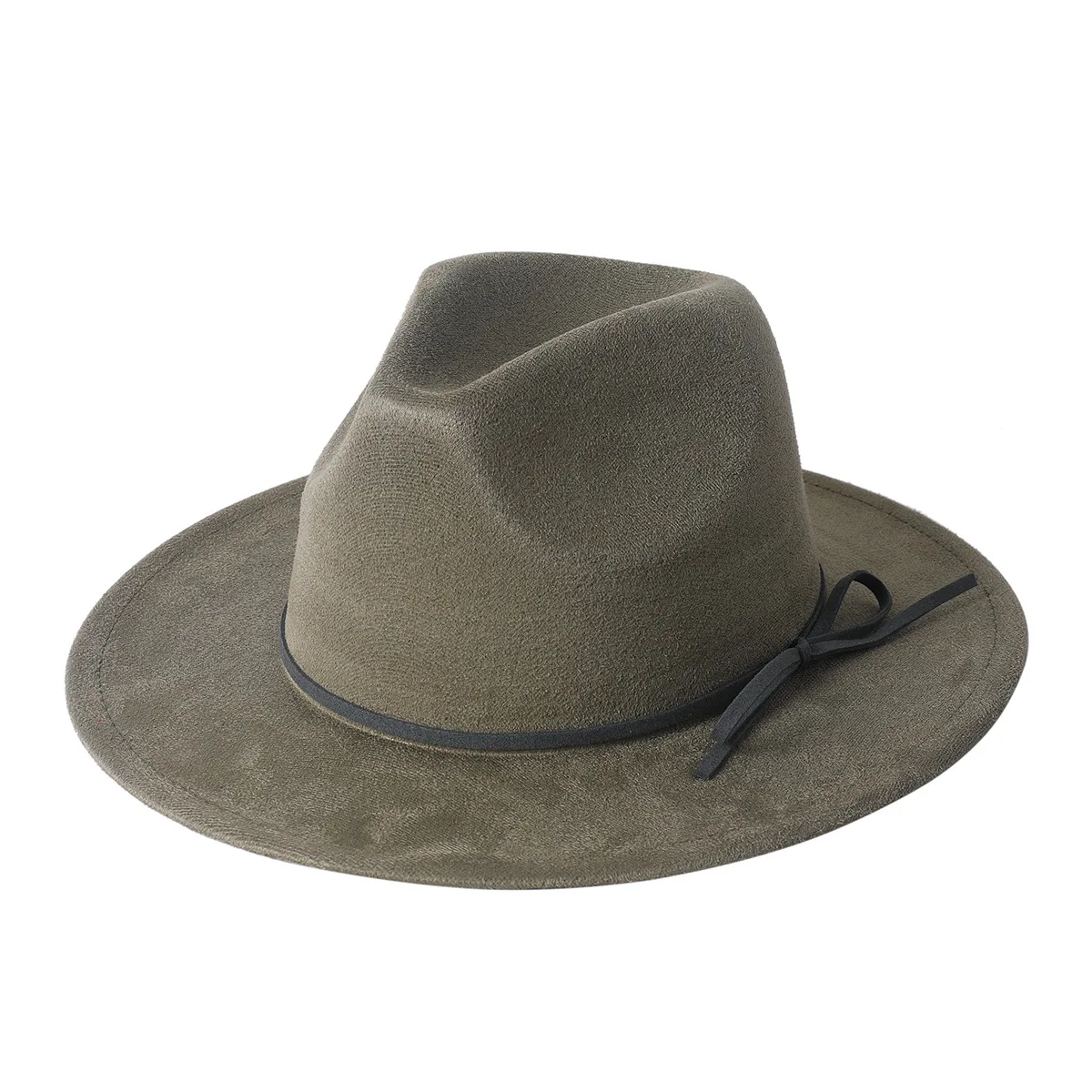 Blauer 7 cm großer Wildlederhut, Fedoras, mehrfarbig, Damenhut, Herren-Panamahut, geeignet für alle Militärfarben, Fedora-Hutшапка Turismo – Detail 10
