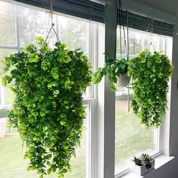 2/4pcs Artificial Hanging Plants UV Resistant 1