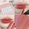 6pcs/set Lip Gloss Cute Box Girls Gift Matte Long Lasting Non-stick Cup Lipgloss Cigarette Tube Lipstick Lip Makeup Cosmetics 2