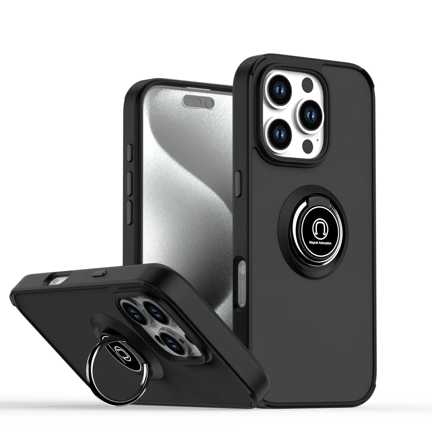 Shockproof Magnetic Car Phone Case with Matte Clear Finish