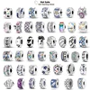 New Sparkling 925 Sterling Silver Clasp Round Clip Charms Daisy Feather Fit Original Pendant Beads Safety Chain Bracelet Jewelry 1