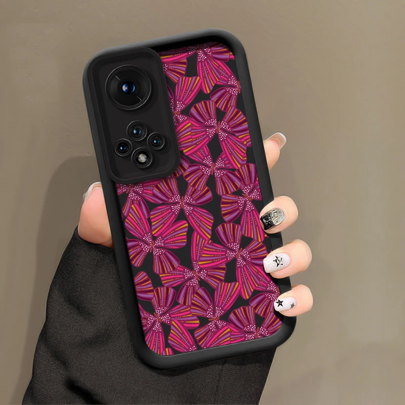 Silicone Matte Phone Case with Fashion Bow Knot Pattern - Soft s Cover