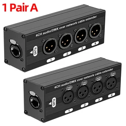 RJ45 CAT5 Network Signal Extender to 4 - Channel Audio Breakout Cable for Stage and Studio Applications (1 Pair A)