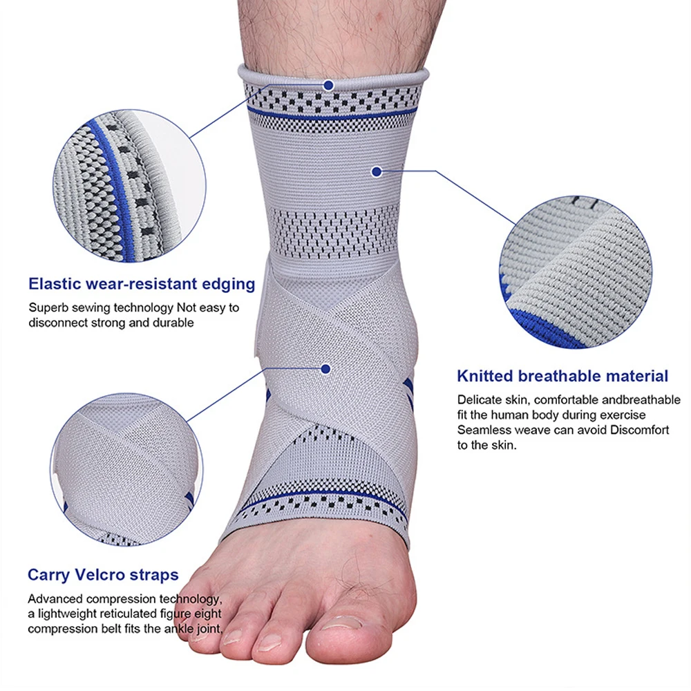 Ankle Support Brace 1Pcs Adjustable Compression for Tendon Support-Plantar Fasciitis Spcks Eases Swelling Sprained Ankle Pain