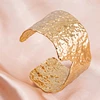 1Pc No Fade Textured Cuff Adjustable Aesthetic Bracelet For Women Stainless Steel Minimalist Hip Hop Wide Open Bangle Jewelry 6