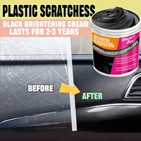 [Crème réparateur tout-en-un] Crème réparatrice tout-en-un pour plastique et caoutchouc – Restauration instantanée noire, dissolvant de rayures et anti-âge pour 4