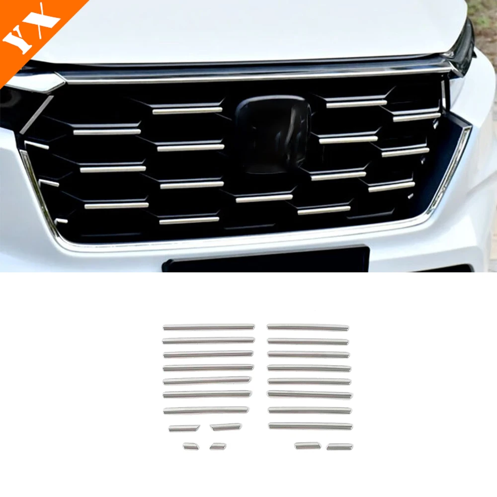 

For Honda CRV CR-V Accessories 2023-2024 Garnish Styling Auto Front Grille Hood Engine Decor Sticker Stainless Cover Moulding
