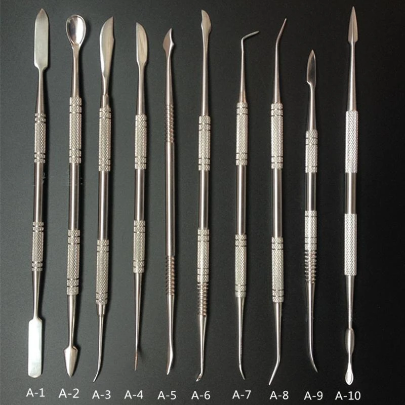 10Pcs/Set Stainless Steel Soft Clay Tools Polymer Sculpting Smoothing Wax Pottery Ceramic Modeling Carved Tools  Accessories