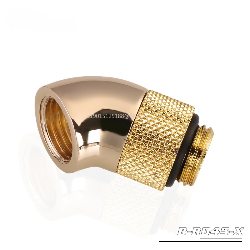 B-RD45-X water-cooled connector 45-degree rotating elbow diamond pattern computer heat dissipation accessories