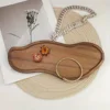 Wooden tray, decorative storage bathroom counter tray, makeup table, food, coffee, tea, small tissue, candle storage tray. 4