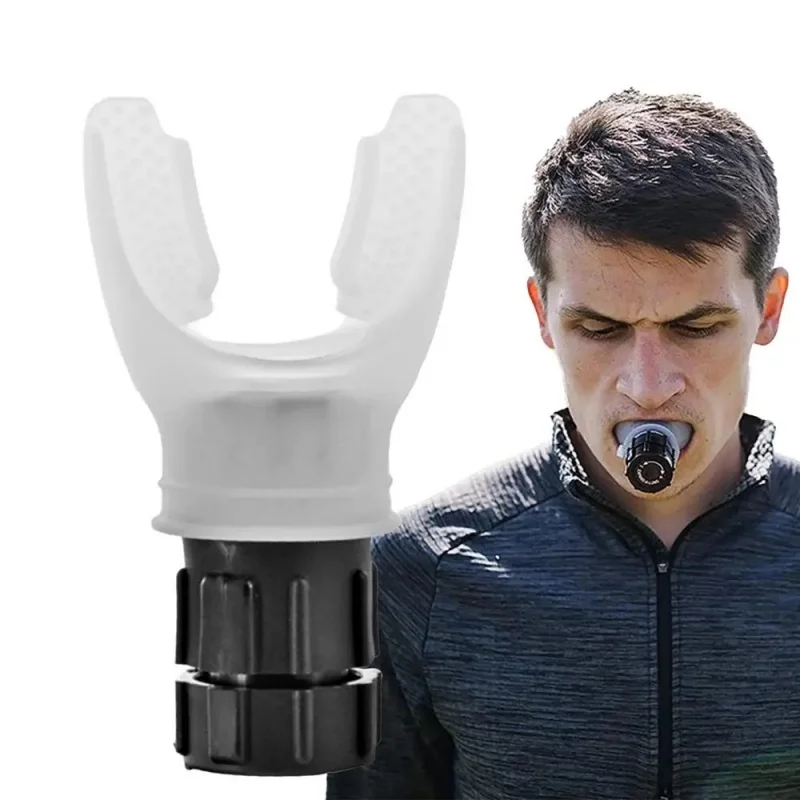Breathing Exerciser Silicone Portable Throat Adjustable Resistance Breathing Exercise Device