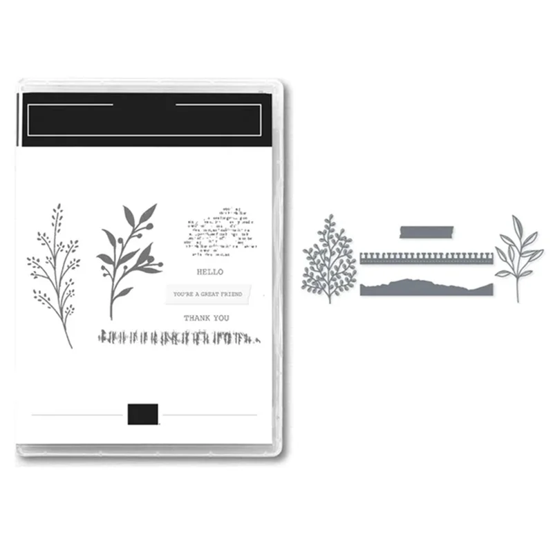 꽃 금속 절단 다이 및 스탬프, 스크랩북 다이 공예 스텐실 엠보싱 공예 용품, 투명 스탬프 및 다이, 1 세트