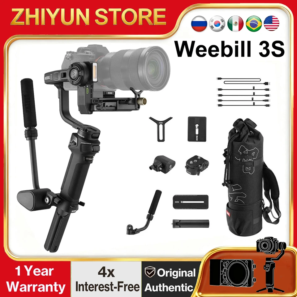 ZHIYUN Weebill 3S 3軸ハンドヘルドカメラジンバルスタビライザー