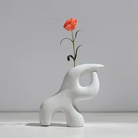Ceramic Vase Flower Arrangement Dried Flowers Nordic Style Ins Simple Creative Hydroponic Flower Set Living Room Home Decoration 2