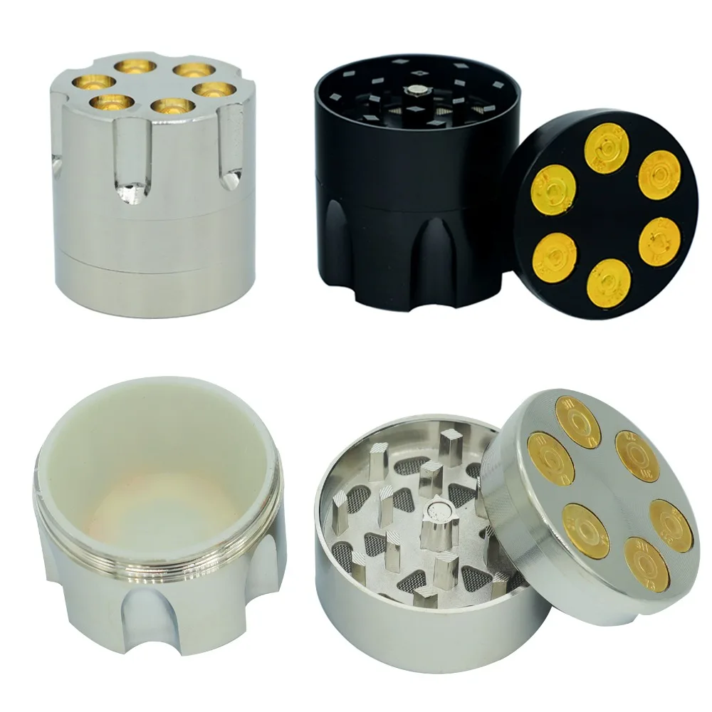 30/40mm Bullet Shaped 3-Layer Metal Herb Grinder Creative Design Compact & Portable
