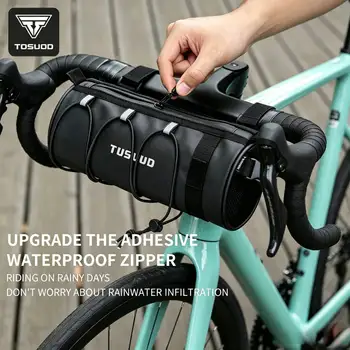 TOSUOD Nuova Borsa da Manubrio per Bicicletta, Borsa da Telaio ad Alta Capacità, Borsa a Tracolla Multifunzione Portatile, Accessorio per Bici