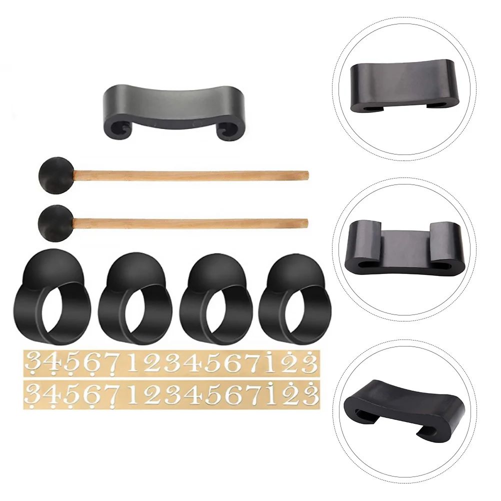 

Ethereal Drum Accessories Tongue Finger Sleeves Note Sticker Mallet Steel Picks Musical Instrument Supplies