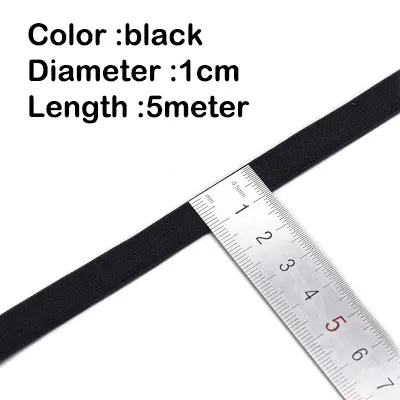 5Meters Sewing Elastic Band Heavy Stretch High Elasticity Knit Elastic Band for Sewing Waistband Elastic White black 10-60MM - Image 18
