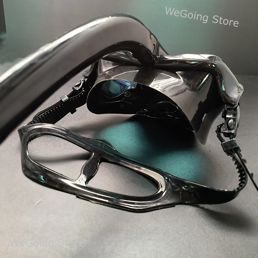Alien Snorkeling Mask with Mirrored Tempered Glass Full Face Variable Warrior Swimming Mask for Adult Man Women