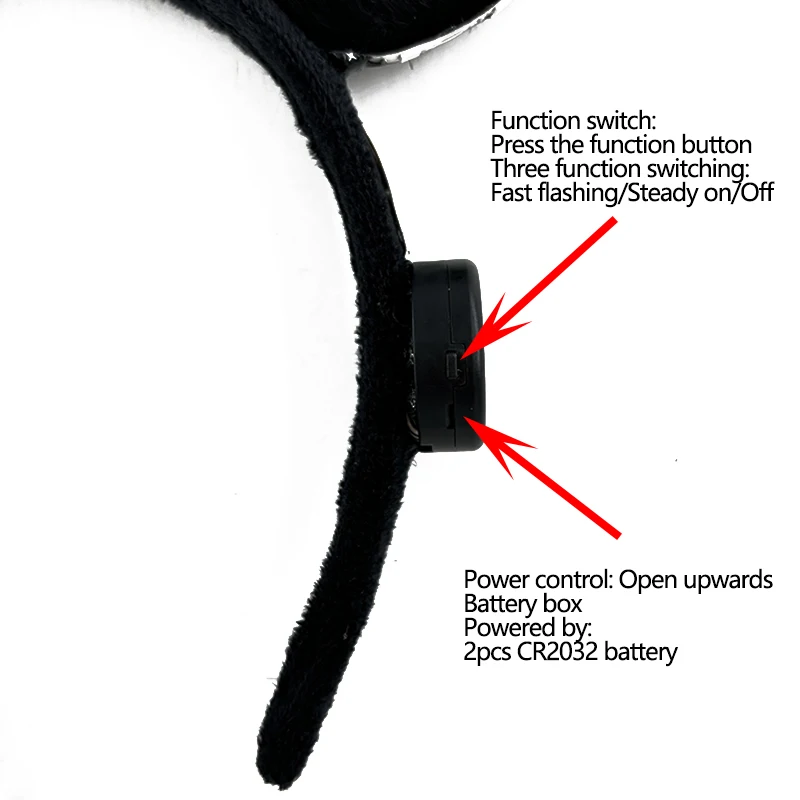 Cartoon LED Maus Ohren Stirnband für Jungen und Mädchen Geburtstag Party Schwarz Kopfbedeckung Kostüm Cosplay Dekoration Blinkendes Haarband – Detail 22