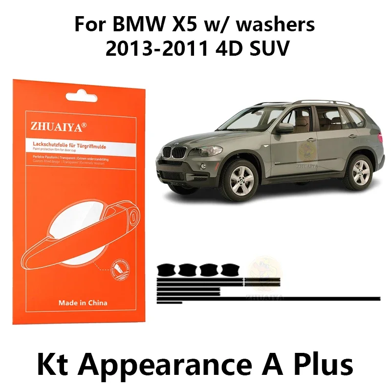 

Защитная пленка ZHUAIYA для красок дверной ручки, ТПУ PPF для BMW X5 w/шайбы 2013-2011 4D SUV, автомобильные аксессуары