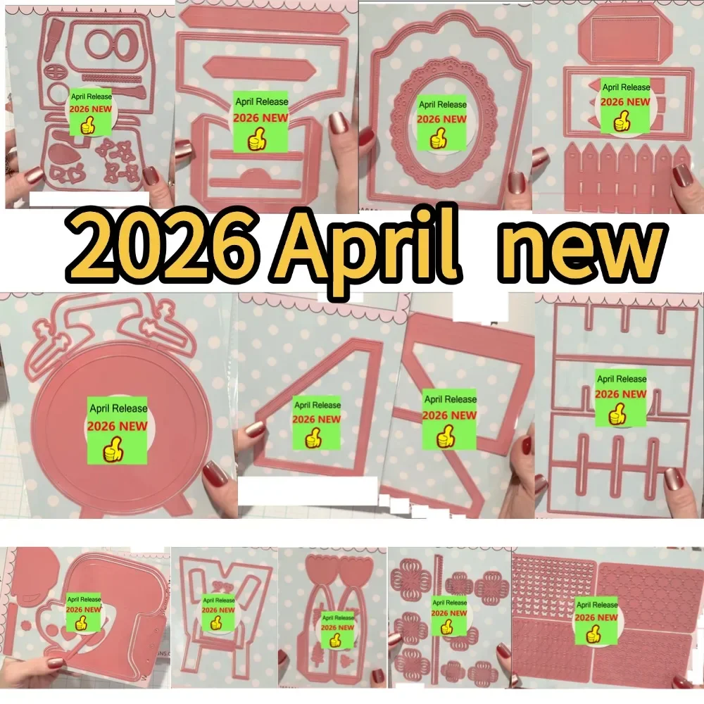 알람 시계 2026 DIY 스크랩북 공예 제작자를 위한 새로운 금속 절단 다이 사진 앨범 템플릿 수제 장식