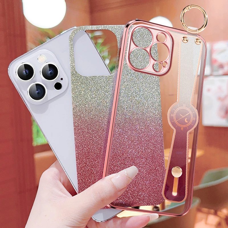 Stylish Wrist Strap Rope Lanyard Phone Case - Soft Cover
