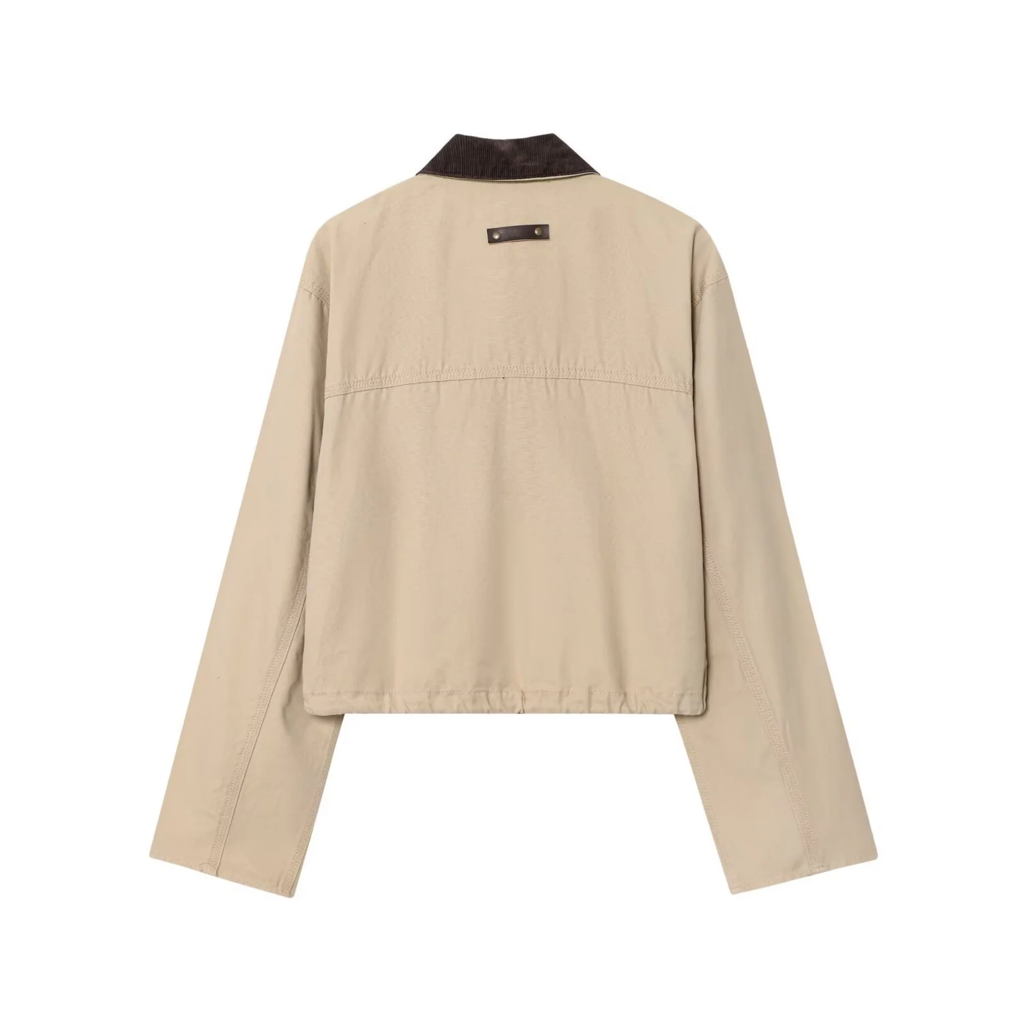 2025 Autumn New Women's Casual Fashion Coat Retro Temperament Simple Outerwear Tops Long-Sleeved Lapel Workwear Style Jacket