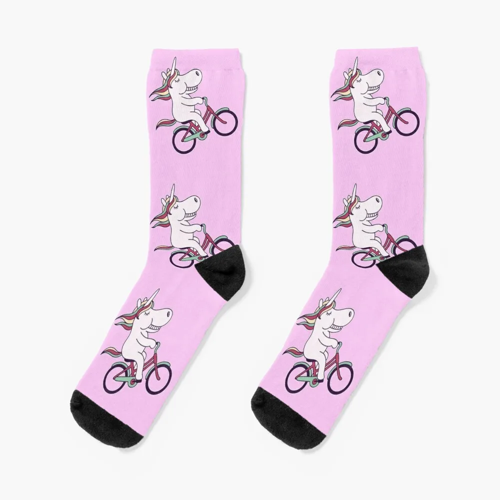 

Unicorn bicycle cyclist Socks Men's football FASHION ankle Mens Socks Women's
