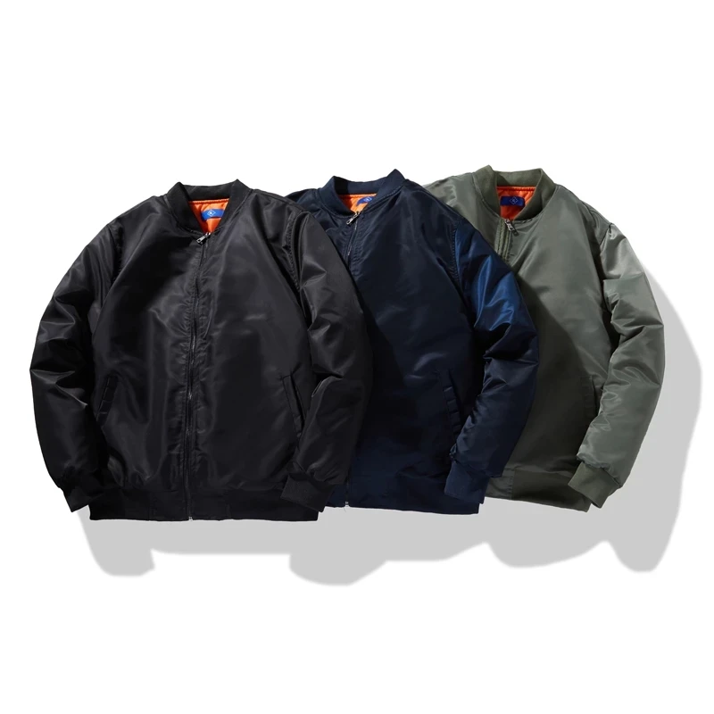 Bomber Jacket Men Women Spring Autumn Solid Pilot Jacket Military Flight Baseball Coat Male Fashion Army Green Windbreaker