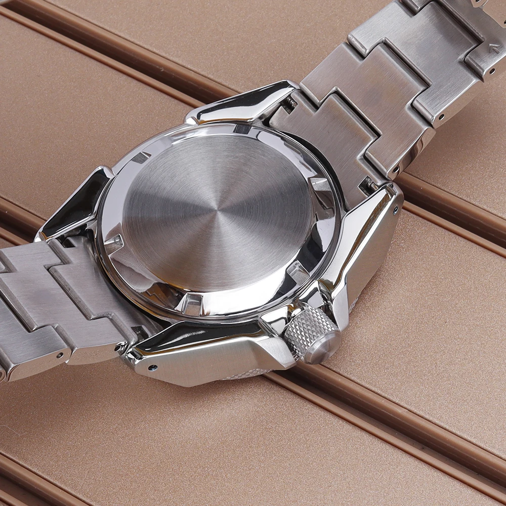NH35 43,8mm Tauchen herren Uhr Fall Strap Sapphire Kristall Für Mod Samurai NH35 NH36 NH34 NH38 NH70 Bewegungen uhr Zubehör – Detail 10