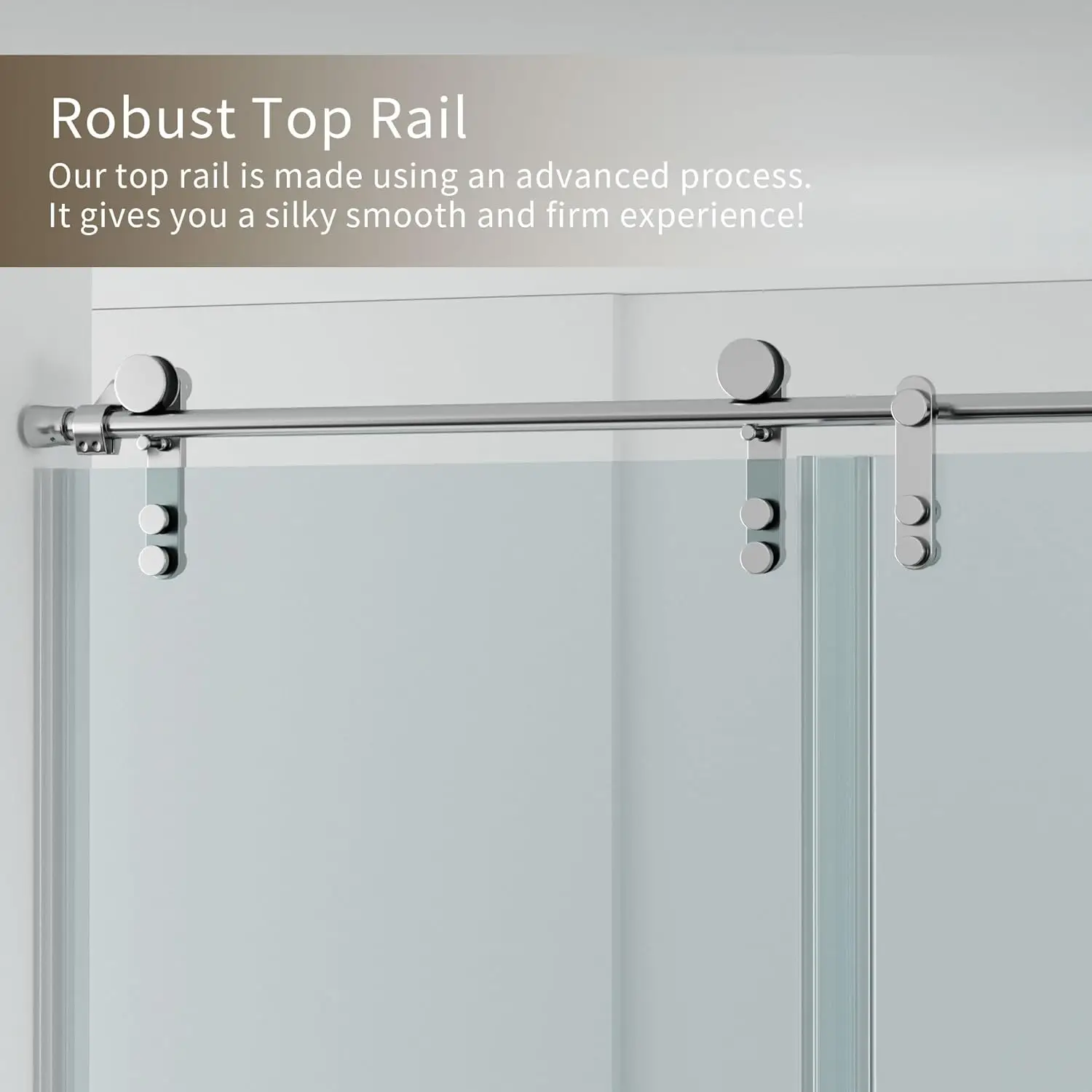 Shower Door 56-60" W x 76" H Frameless Shower Door,Glass Shower Door w/Seal Strip Parts and Handle,Stainless Steel Hardware 2