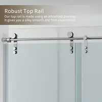Shower Door 56-60" W x 76" H Frameless Shower Door,Glass Shower Door w/Seal Strip Parts and Handle,Stainless Steel Hardware 2