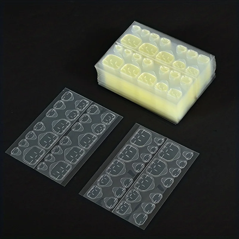 Manicure 5/10 Pieces Foot Nail Jelly Glue Double-Sided Fake Nail Glue Removable Wearable Manicure Jelly