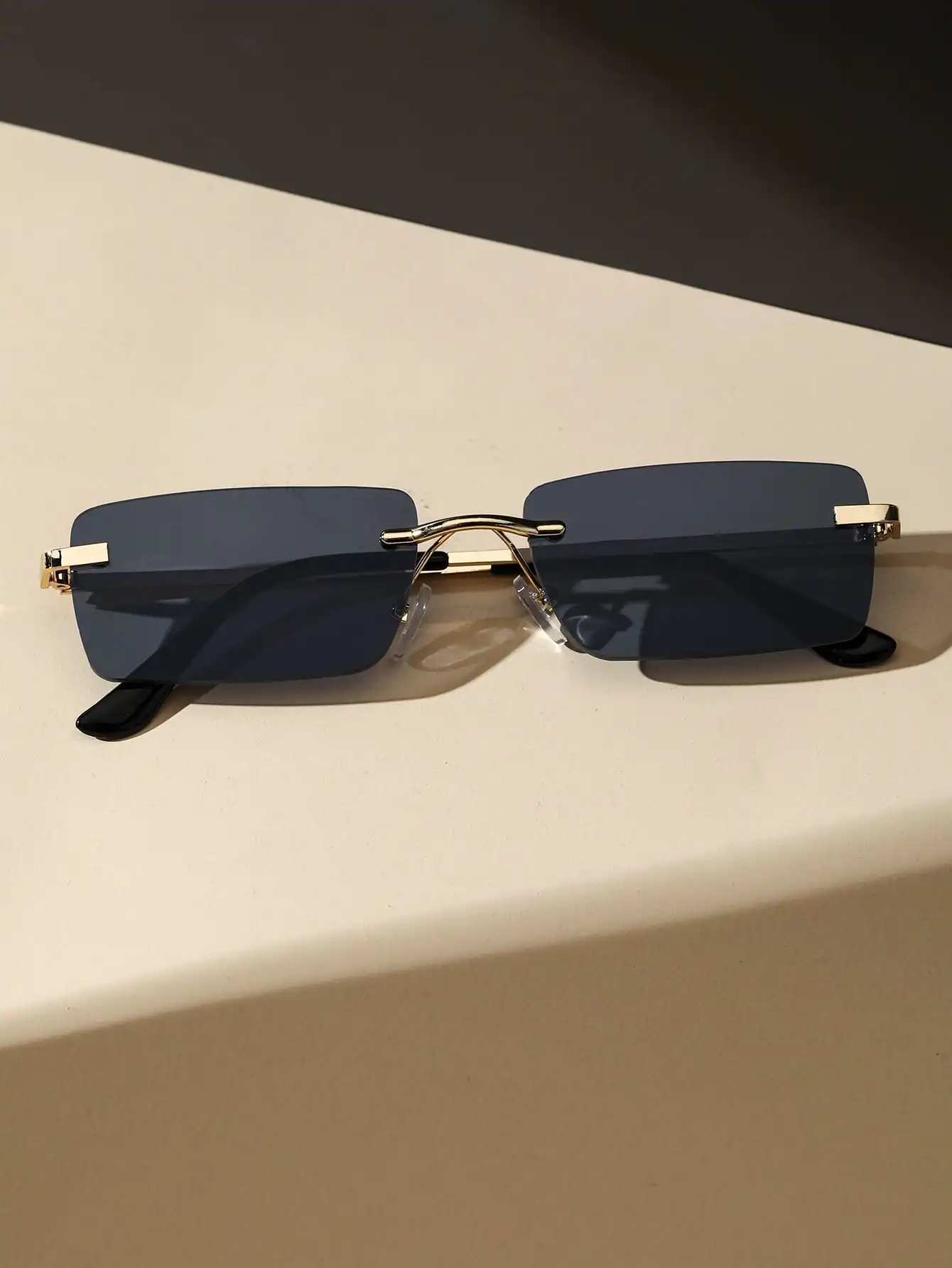 1PC Unisex Plastic Square Frame Rimless Sunglasses For Outdoor Beach Party