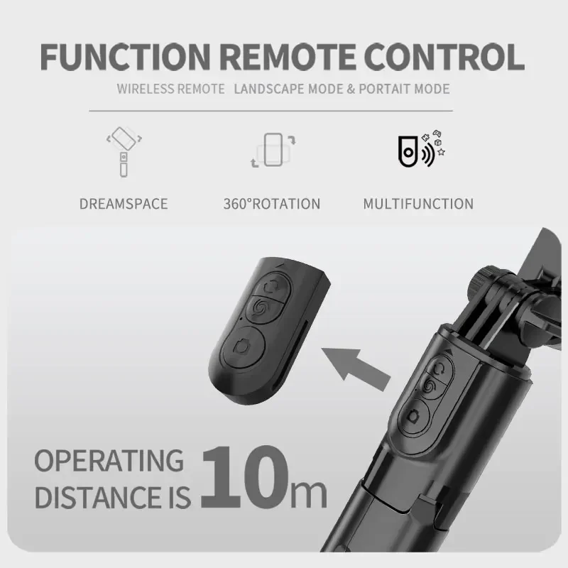 Gimbal Stabilizer Selfie Stick Tripod with Fill Light Wireless Bluetooth Monopod for Samsung Xiaomi IPhone Cell Phone Smartphone