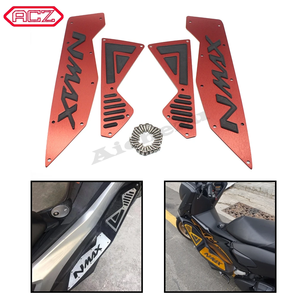 

Motorcycle Modified Parts Mats CNC Footrest Aluminum Alloy Pedal Plate for Yamaha Nmax 155 Nmax155 Nmax 125 2016 2017 2018 2019