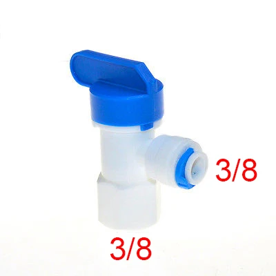 Water Filter Parts Elbow 3/8 Female 3/8 Tank Ball Valve for Tube Quick Connect