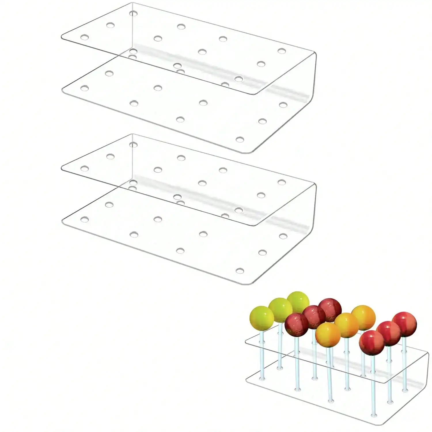 Lollipop rack 1pc Acrylic Lollipop Rack 15 Hole Transparent Candy Rack Display Wedding Party Dessert Bingtanghulu Rack